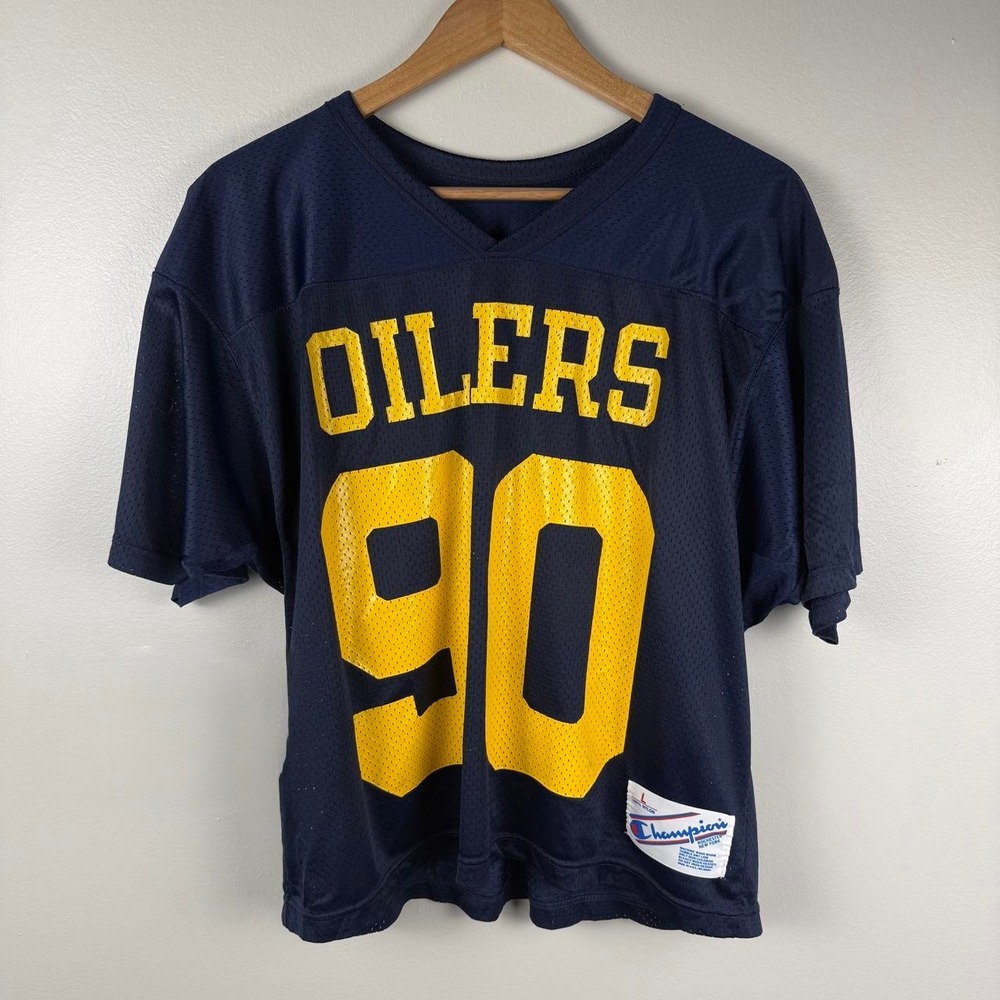 Vintage 90s Champion NFL Houston Oilers #90 Football Jersey